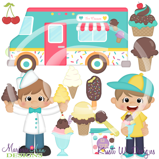 I Want Ice Cream-Boys SVG Cutting Files/Paper Piecing +Clipart - Click Image to Close